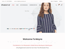 Tablet Screenshot of mayraindia.com